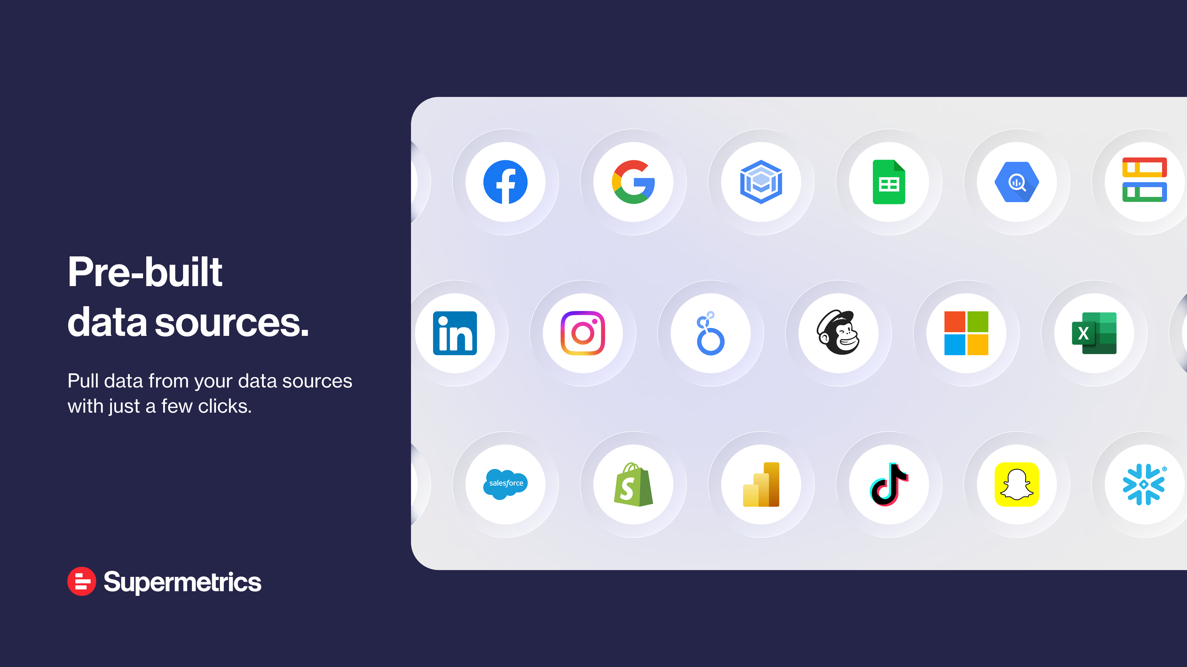 Pre-built data sources — Supermetrics